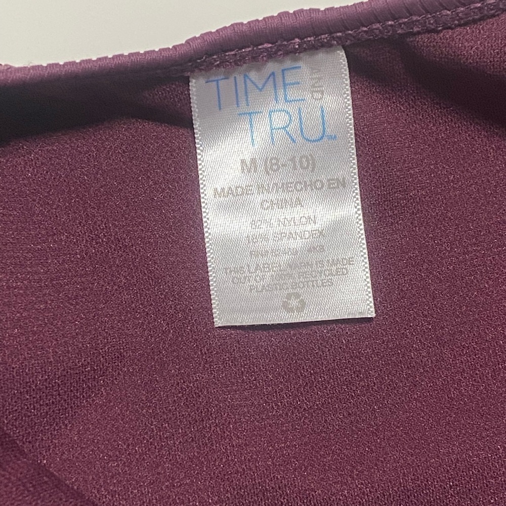 Time and Tru Mauve One-Piece Swimsuit - Picture 9 of 9